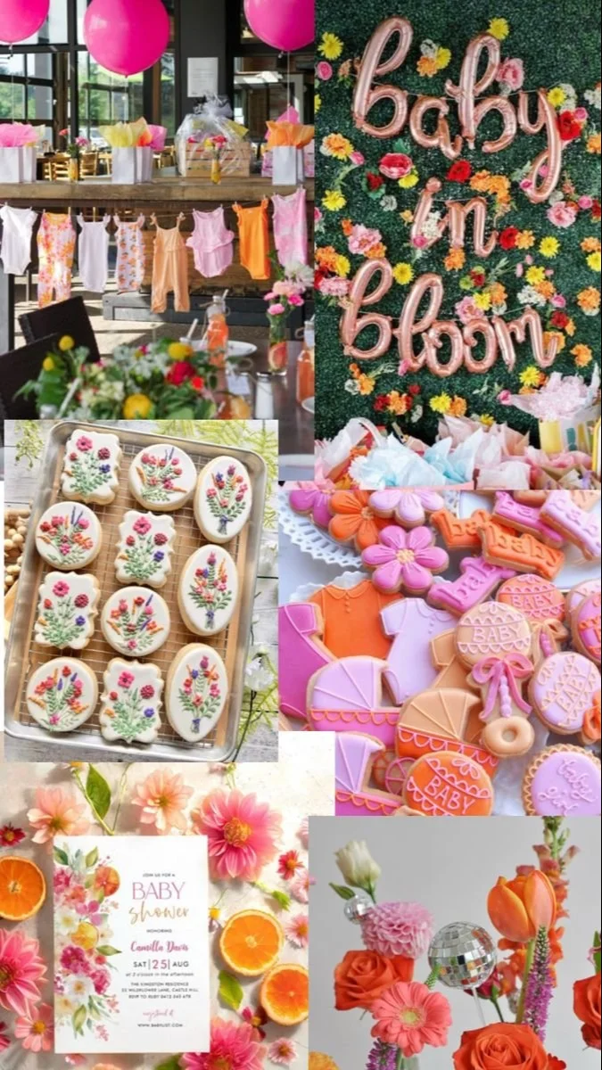 Fresh Baby in Bloom baby shower ideas with colorful decor and treats
