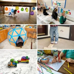 Kids enjoying fun rainy day activities and indoor games together