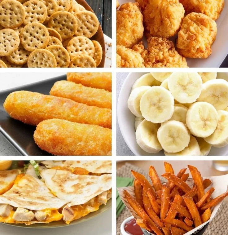 Healthy and easy handheld finger foods for toddlers and kids.
