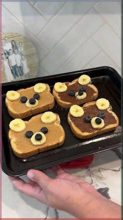 Healthy bear toast ideas for children's breakfasts that energize their mornings.