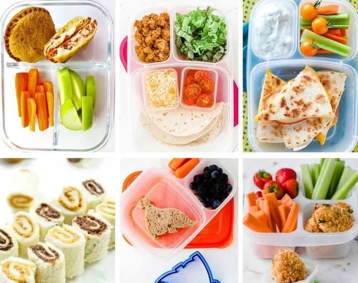 Picky eater friendly healthy lunches for kids with vibrant fruits and veggies.