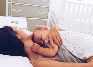 New mother enjoying quality time with her baby during maternity leave.
